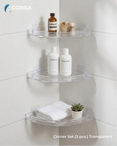 Corner Shelf Set (3 Pcs.) Transparent