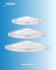 Corner Shelf Set (3 Pcs.) Transparent