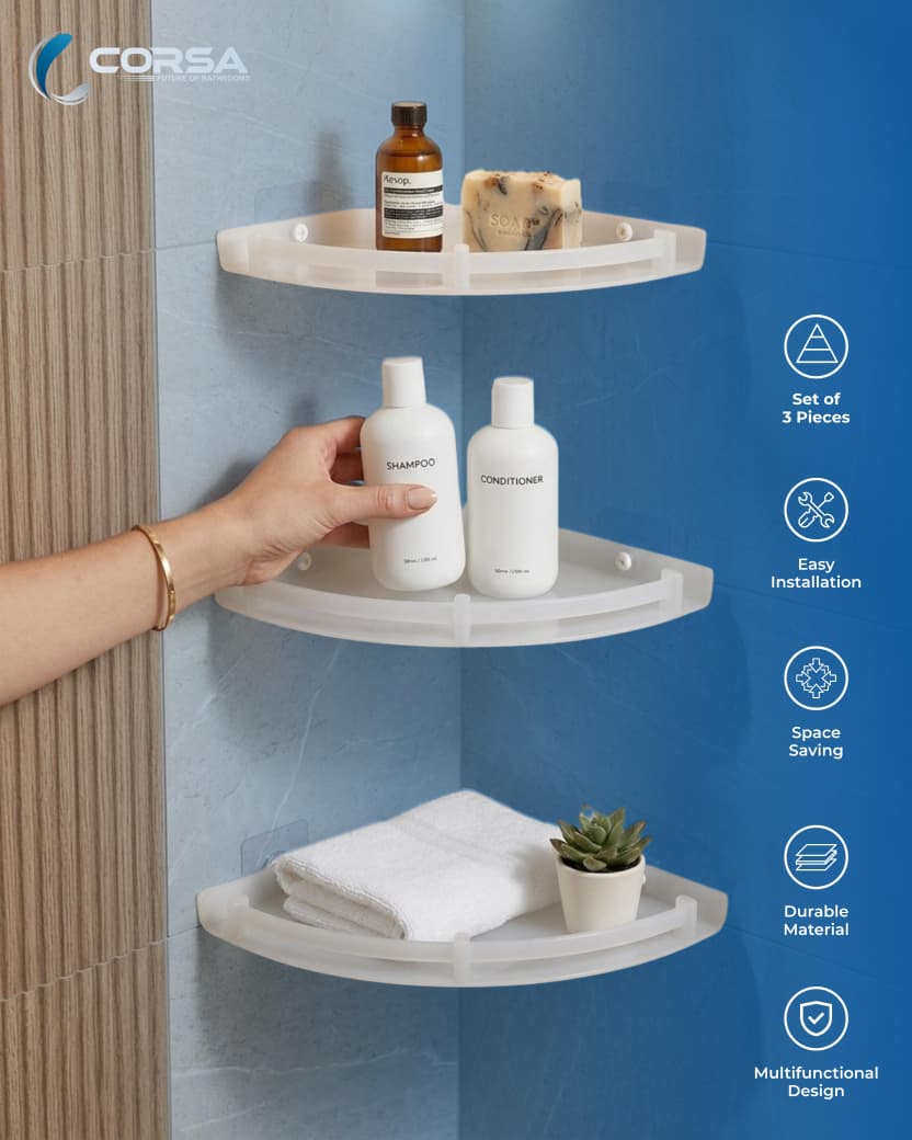 Corner Shelf Set (3 Pcs.) Ivory