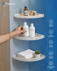 Corner Shelf Set (3 Pcs.) Ivory
