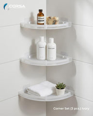 Corner Shelf Set (3 Pcs.) Ivory